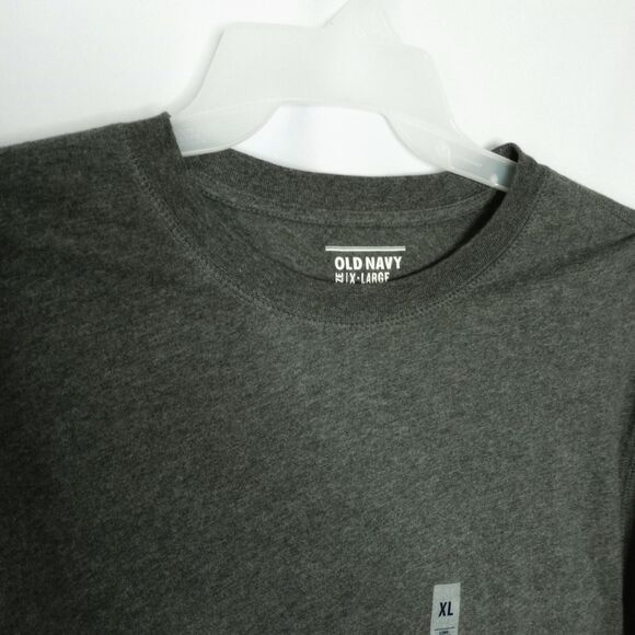 Old Navy Men's Long Sleeve Cotton T Shirt Rotation Gray Crew Neck NWT sz: XL - Picture 6 of 8